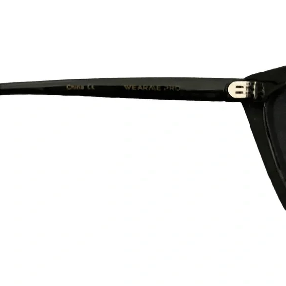 WearMe Pro Black Cat Eye Sunglasses with Zip Around Hard Case CAT007 - Picture 6 of 12